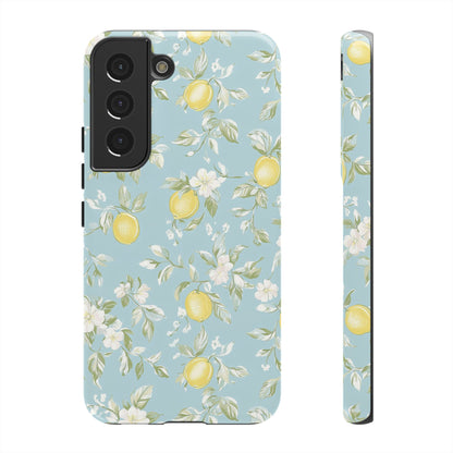 Lemon Blossom Blue Samsung Case