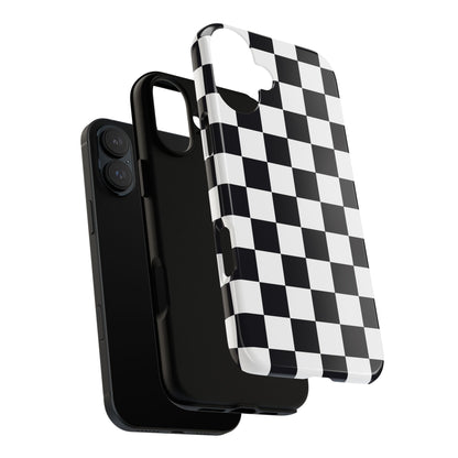 Black & White Checkerboard iPhone Case