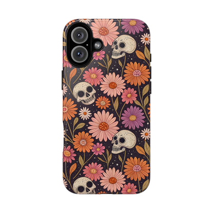 Skulls & Fall Florals iPhone Case
