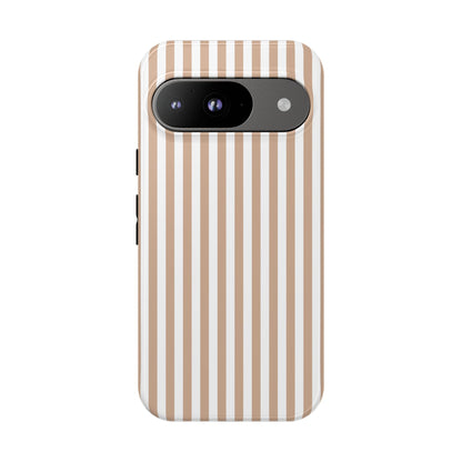 Tan & White Stripe Google Pixel Case
