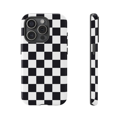 Black & White Checkerboard iPhone Case