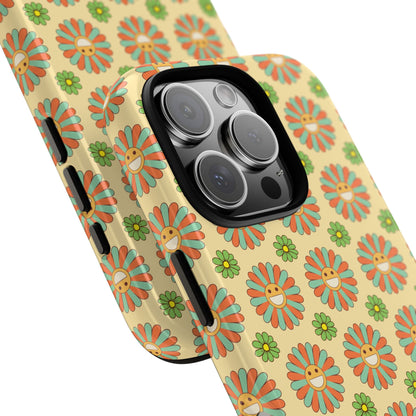 Smiley Retro Floral iPhone Case