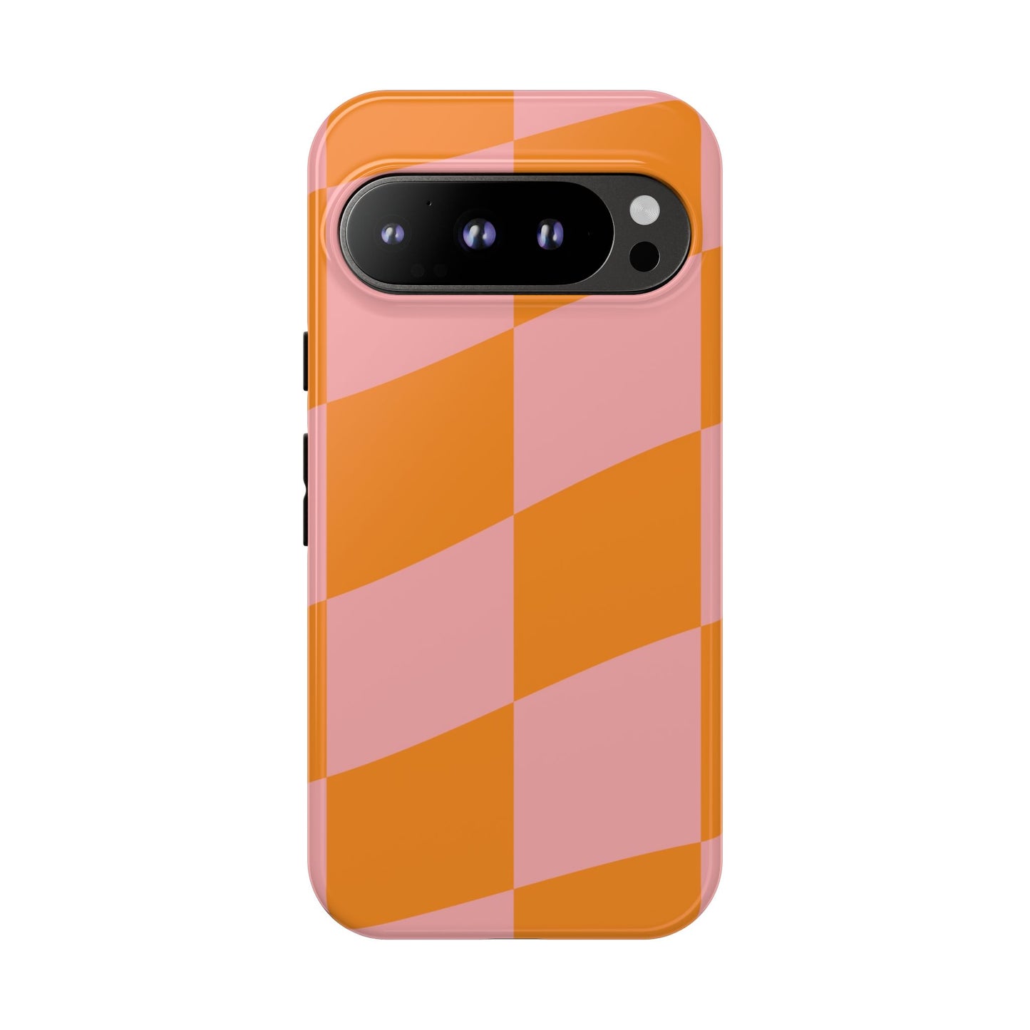 Pink & Orange Wavy Checker Google Pixel Case