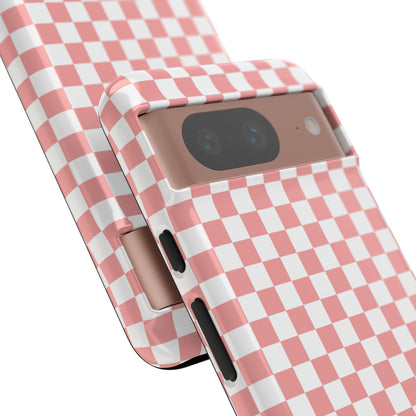 Pink Checkerboard Google Pixel Case