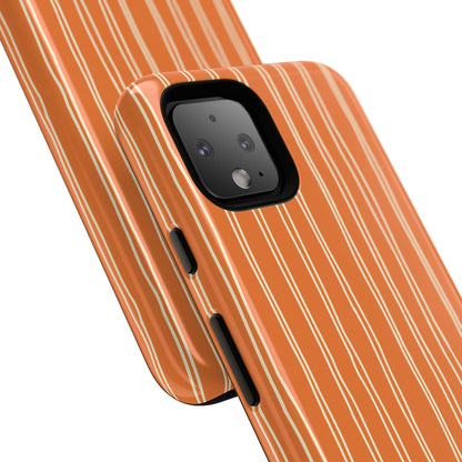 Orange Vertical Stripe Phone Google Pixel Case