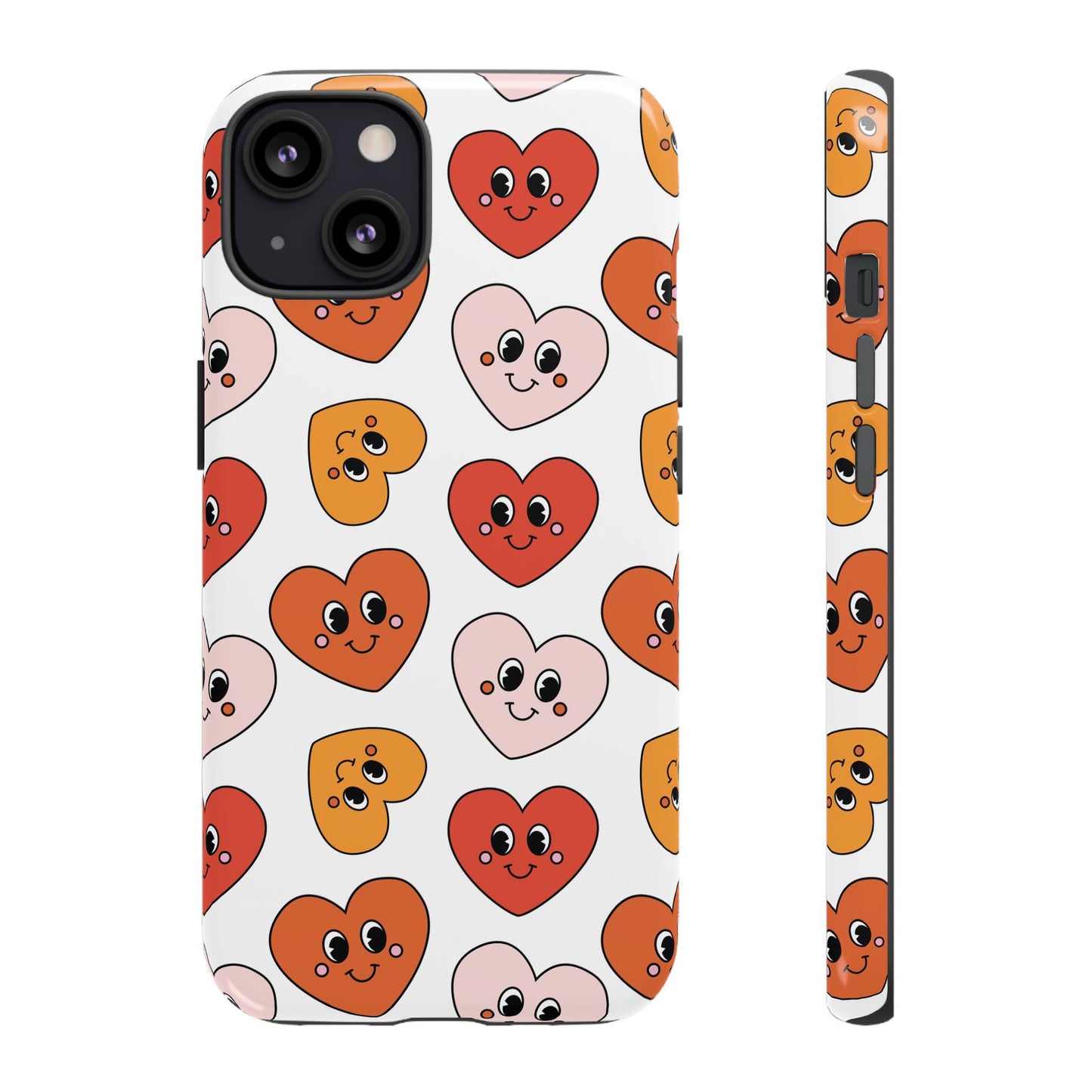 Smiley Heart Faces iPhone Case