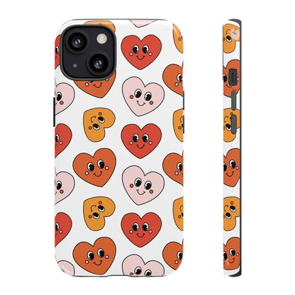 Smiley Heart Faces iPhone Case