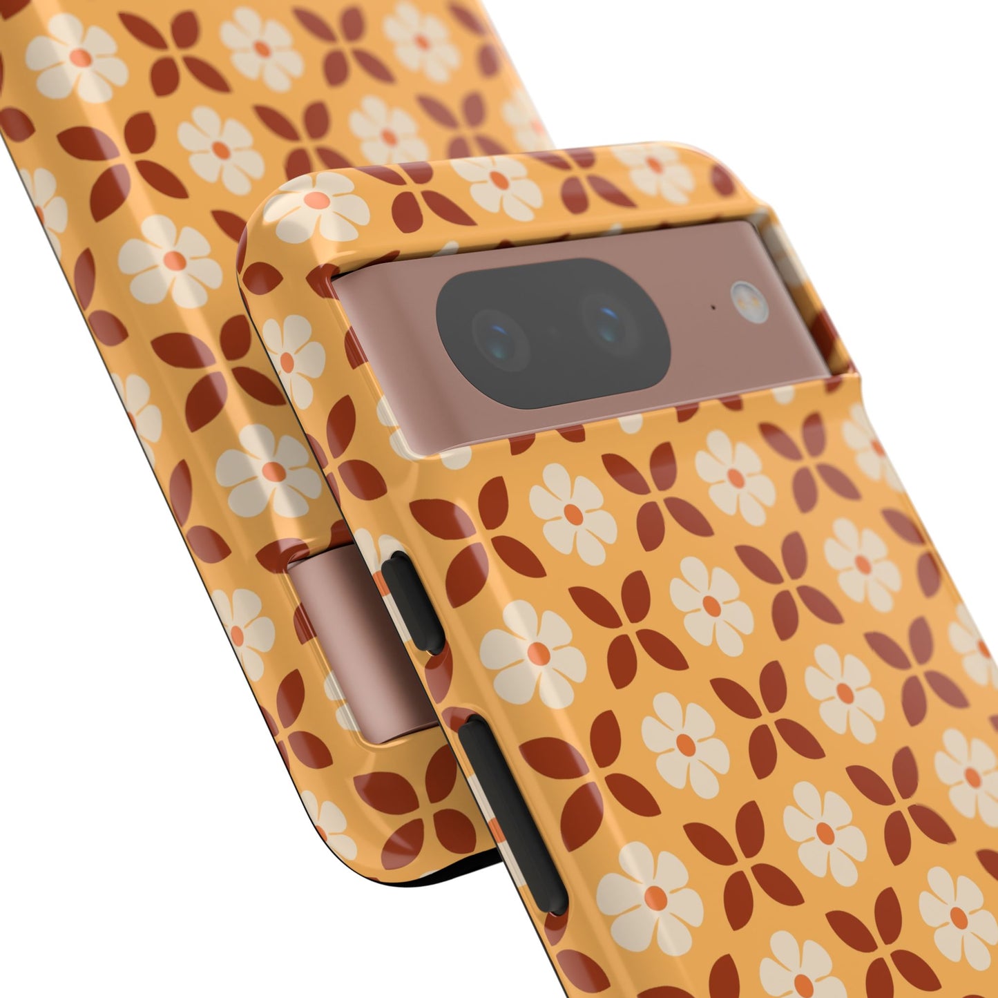 Retro Orange Flower Power Google Pixel Case